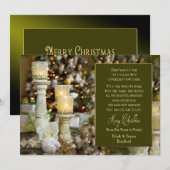 Kerstkaarslicht - Jouw naam invoegen Kaart (Voorkant / Achterkant)