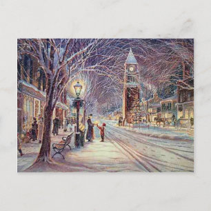 Kerstkaarslicht Walk Feestdagenkaart