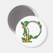 kerstkaarsontwerp magneet (Voorkant / Achterkant)