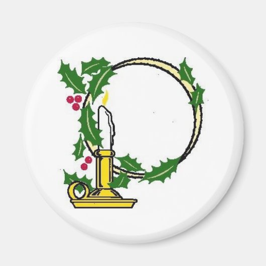 kerstkaarsontwerp magneet (Voorkant)