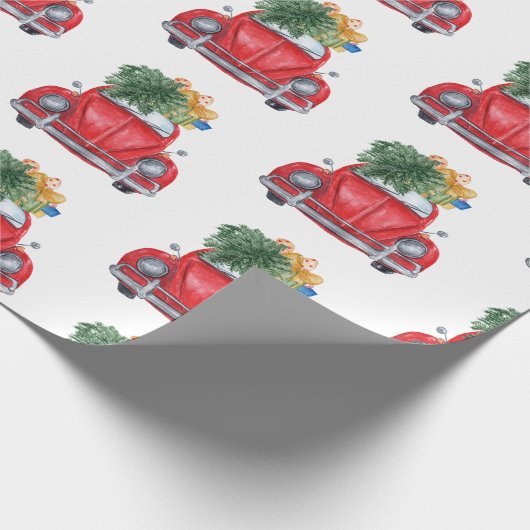 kerstkaarspatroon cadeaupapier (Hoek)