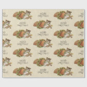  kerstkaarspatroon cadeaupapier (Vlak)