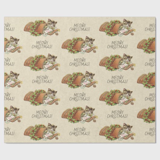  kerstkaarspatroon cadeaupapier (Vlak)