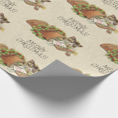  kerstkaarspatroon cadeaupapier (Hoek)