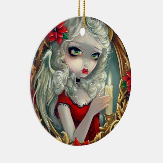 kerstkaarsversiering keramisch ornament (Rechts)