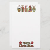 kerstkaarswerk briefpapier (Voorkant / Achterkant)