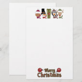 kerstkaarswerk briefpapier (Voorkant / Achterkant)