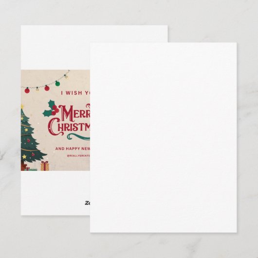 kerstkaart (Voorkant / Achterkant)