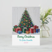 kerstkaart (Staand voorkant)