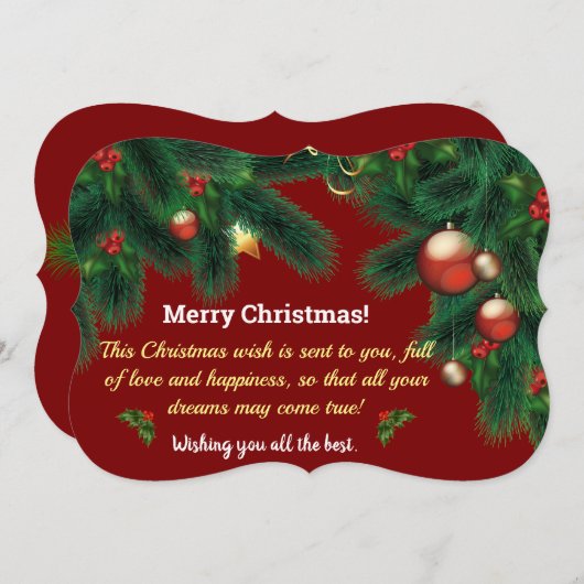 kerstkaart (Voorkant / Achterkant)