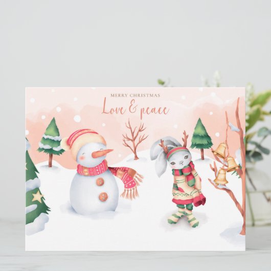 Kerstkaart (Staand voorkant)