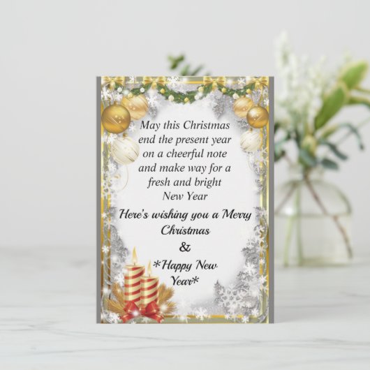 kerstkaart (Staand voorkant)