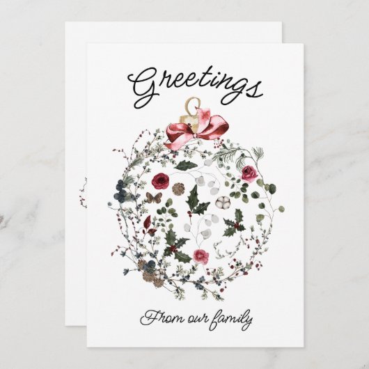  kerstkaart (Voorkant / Achterkant)