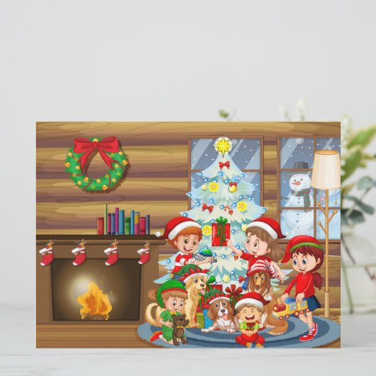 Kerstkaart (Staand voorkant)