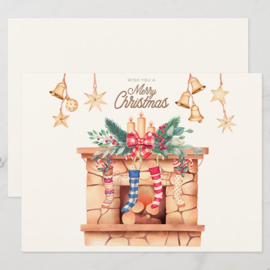 Kerstkaart (Voorkant / Achterkant)
