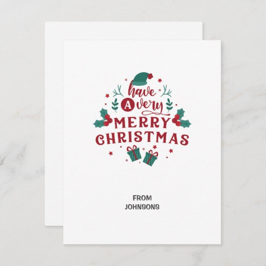 kerstkaart (Voorkant / Achterkant)