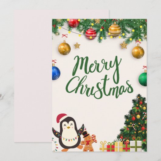 kerstkaart (Voorkant / Achterkant)