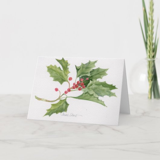 Kerstkaart 09CCS2-6 van de waterverf Feestdagen Kaart (Voorkant)