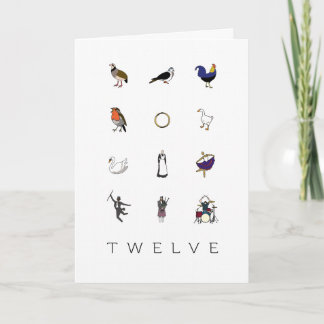 Kerstkaart "12 dagen kerst" feestdagen kaart