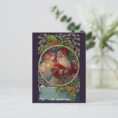 kerstkaart 1912 voor kerstmis en sterangel feestdagenkaart (Staand voorkant)