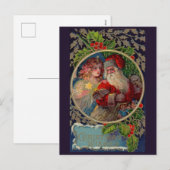 kerstkaart 1912 voor kerstmis en sterangel feestdagenkaart (Voorkant / Achterkant)