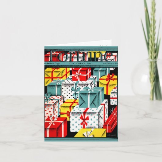 kerstkaart 1936 Fortune Magazine Feestdagen Kaart (Voorkant)