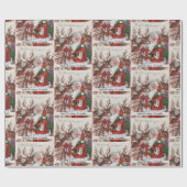 Kerstkaart 1940 — Sinterklaas — Persoonlijk kind Cadeaupapier (Vlak)