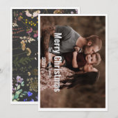 Kerstkaart 1 foto botanisch bloem feestdag (Voorkant / Achterkant)