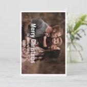 Kerstkaart 1 foto botanisch bloem feestdag (Staand voorkant)