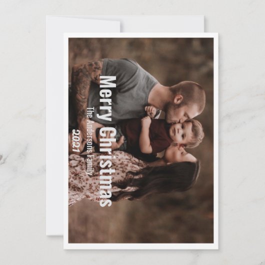 Kerstkaart 1 foto botanisch bloemendecoratie vakan (Voorkant)