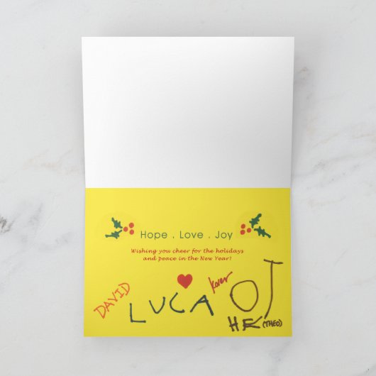 Kerstkaart 2005 feestdagen kaart (Binnen)