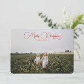 Kerstkaart 2024 met Charmant Schrift voor Vakantie (Staand voorkant)