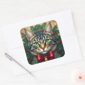 Kerstkaart 2024 vierkante sticker (Envelop)