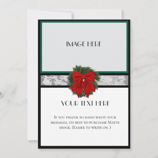 KERSTKAART 5x7 Kaart (Achterkant)