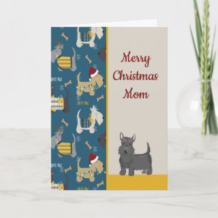 Kerstkaart aan mama van huisdier hond kaart