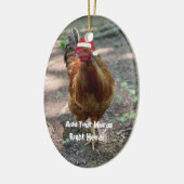 kerstkaart - Aangepaste berichtversie Keramisch Ornament (Links)