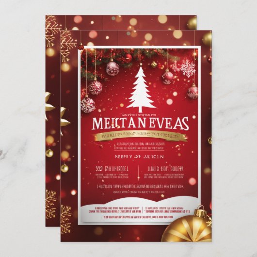 kerstkaart aankondiging (Voorkant / Achterkant)