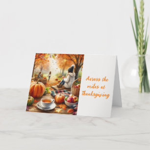 Kerstkaart 'Across the Miles' voor Thanksgiving Feestdagen Kaart