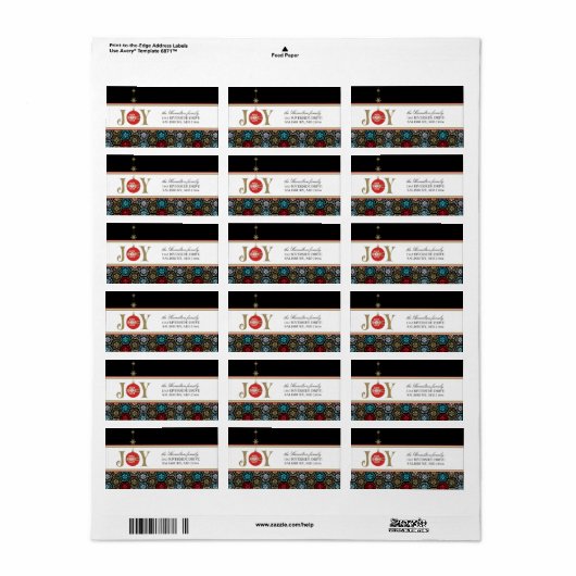 kerstKaart Adresetiketten Etiket (Full Sheet)