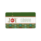 kerstKaart Adresetiketten Etiket (Voorkant)