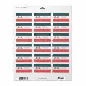 kerstKaart Adresetiketten Etiket (Full Sheet)