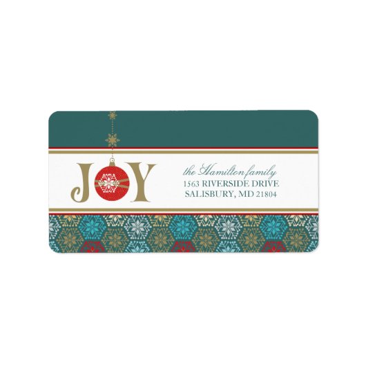 kerstKaart Adresetiketten Etiket (Voorkant)