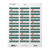 kerstKaart Adresetiketten Etiket (Full Sheet)