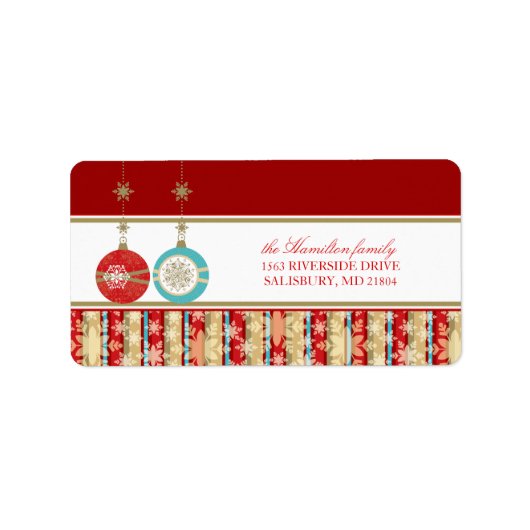 kerstKaart Adresetiketten Etiket (Voorkant)