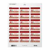 kerstKaart Adresetiketten Etiket (Full Sheet)