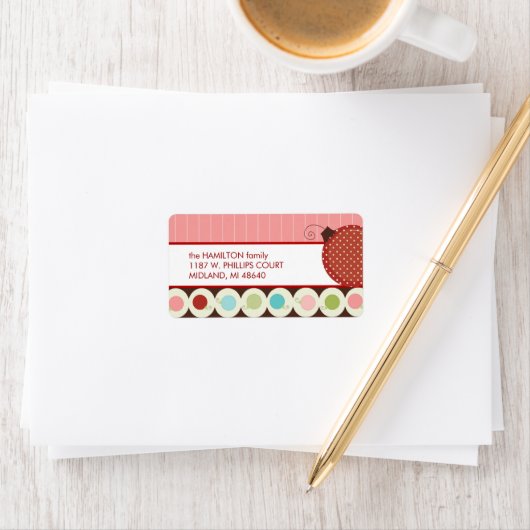 kerstKaart Adresetiketten Etiket (Insitu)