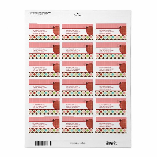 kerstKaart Adresetiketten Etiket (Full Sheet)