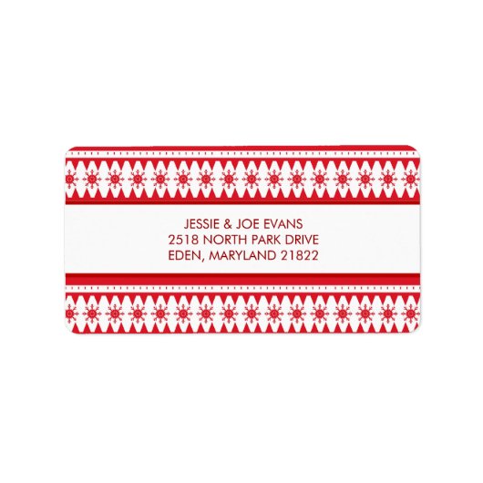 kerstKaart Adresetiketten Etiket (Voorkant)