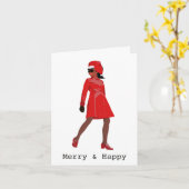 Kerstkaart -Afrikaans-Amerikaans Kaart (Gele Bloem)