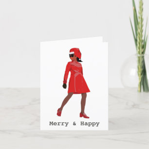 Kerstkaart -Afrikaans-Amerikaans Kaart